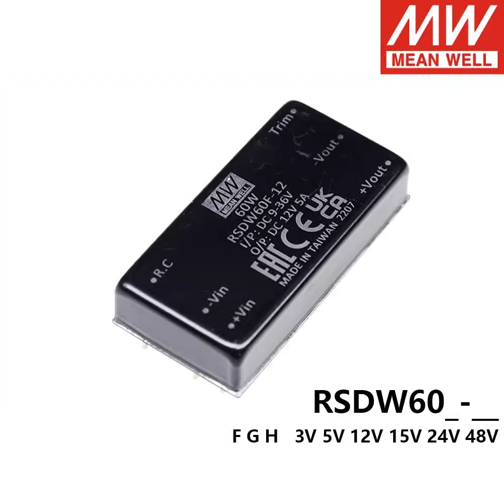 MEAN WELL RSDW60 RSDW60F-12 RSDW60F-24 RSDW60G-05 RSDW60G-24 RSDW60H-12 RSDW60H-24 MEANWELL 60 Вт