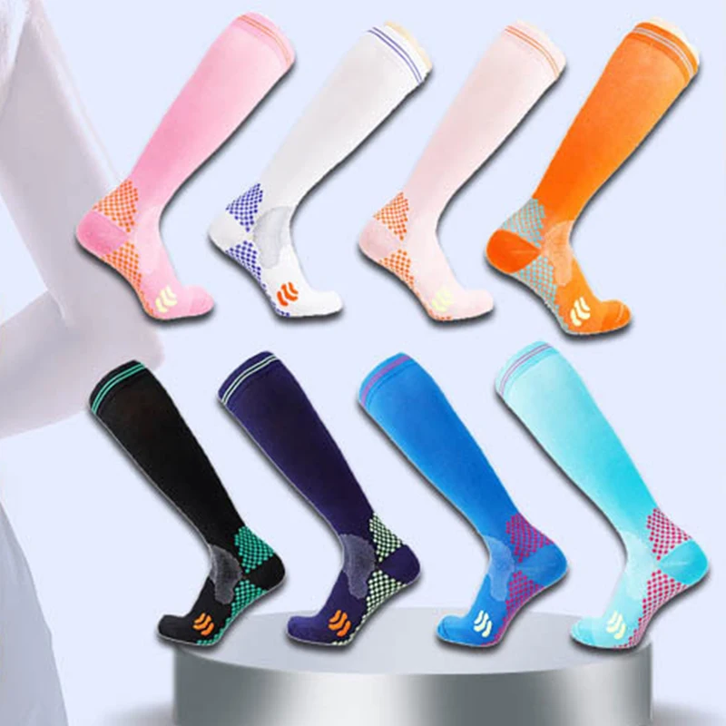

Компрессионные чулки для улучшения кровообращения женские носки с защитой от усталости Удобные однотонные носки