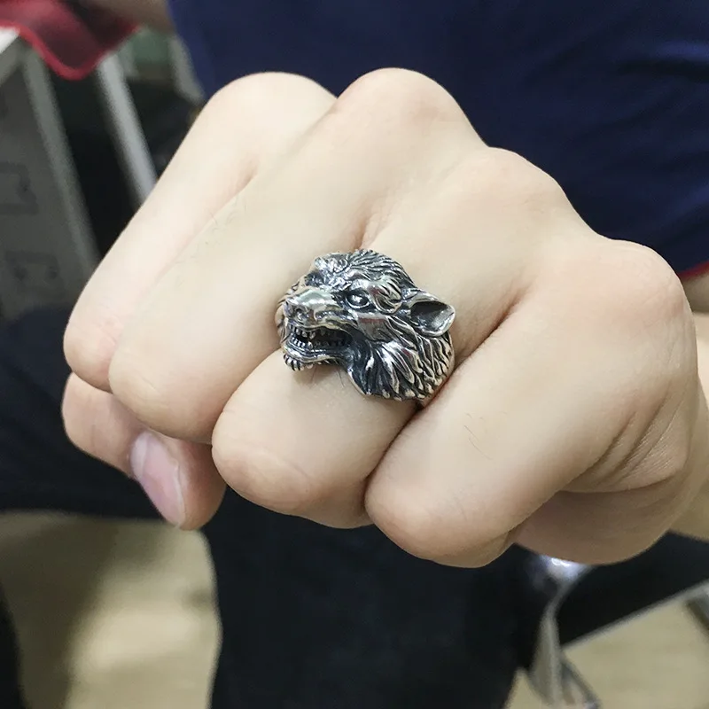 Модное винтажное кольцо из тайского серебра с орнаментом для мужчин и женщин