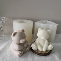 diy candle making silicone mold novelty animal candle mould bear puppy lamb rooster turtle piglet resin molds for handmade craft