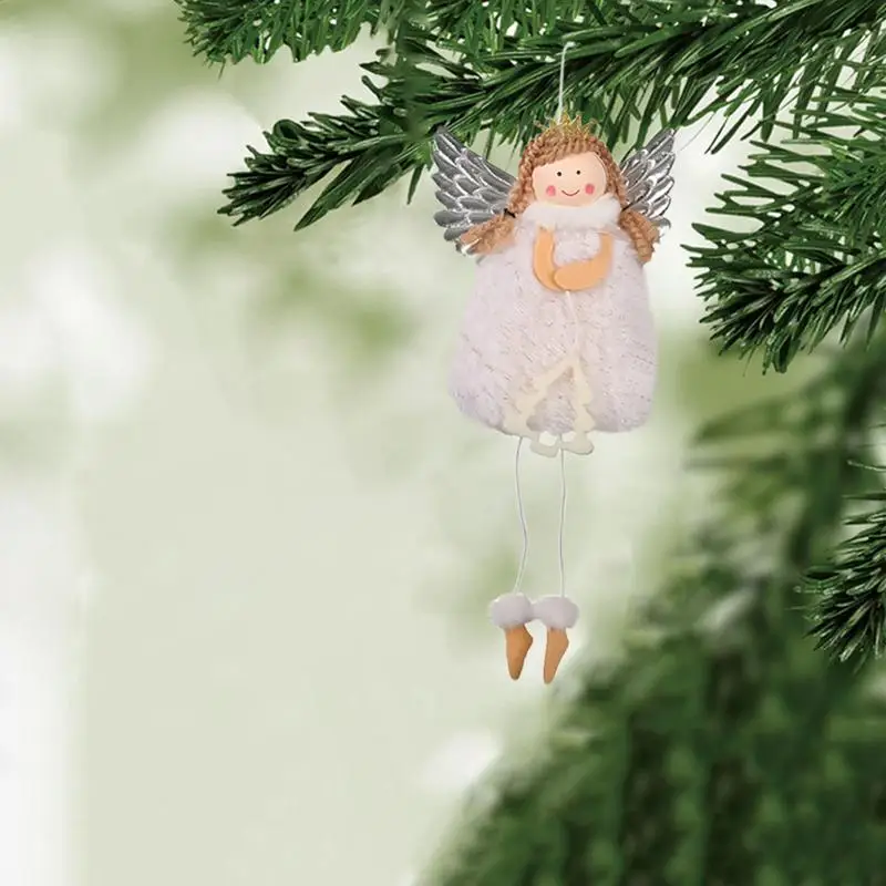 Девушка-ангел с крыльями рождественский кулон серебряные крылья украшение для