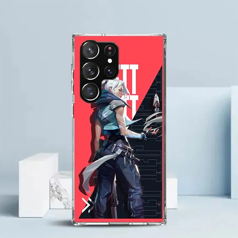 Чехол Valorant Jett для телефона Samsung Galaxy S22 S23 S24 Ultra S21 S20 FE S10 Plus S10E S9 S8 + S7 Edge мягкая задняя