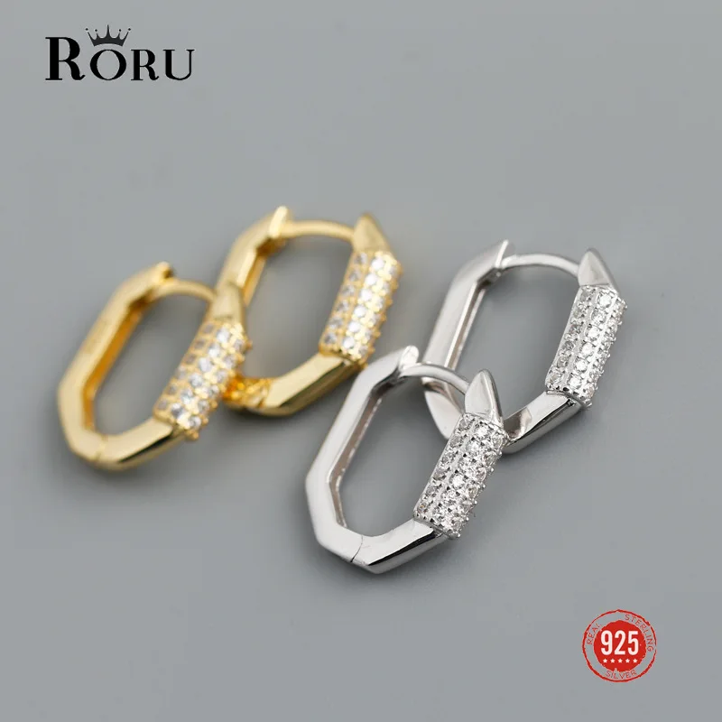 

Женские серьги-кольца из серебра 925 пробы с цирконом