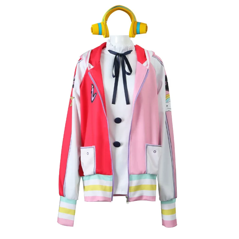 Пленка RED Anime Roronoa Zoro Monkey D. Luffy Uta Косплей Костюм ВАО куни страна парик юбка рубашка