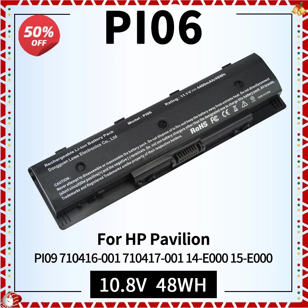 PI06 Аккумулятор для ноутбука HP Computer PI09 710416 -001 710417 Envy 15 15T 17 Павильон 14-E000 15-E000 15t-e000