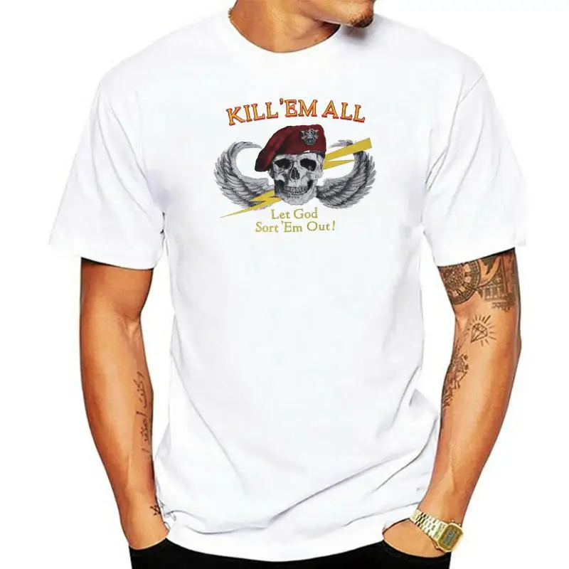 

Vintage 1986 Kill Em All Let God Sort Em Out T-Shirt Reprint Size S - 5XL