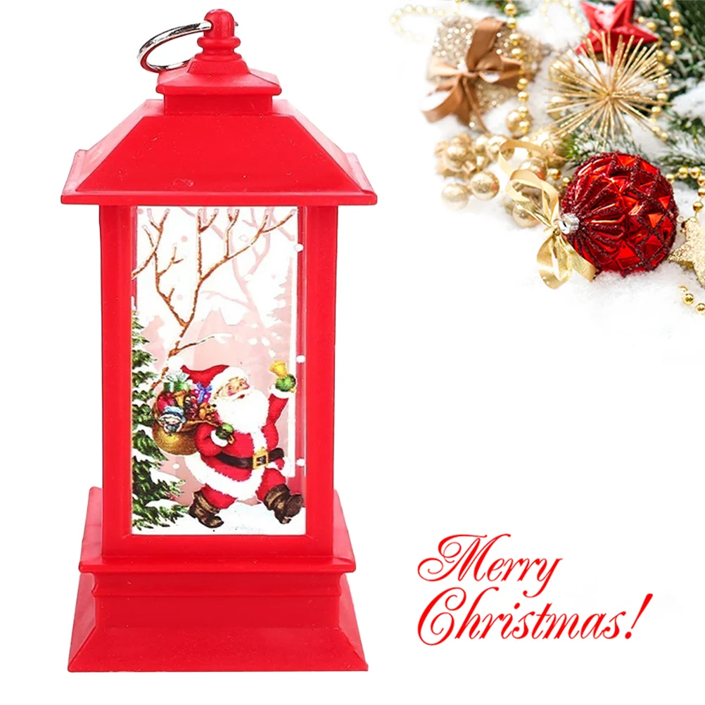 

Lanternchristmas Light Lamp Decorative Led Lanternsvintage Santa Decor Holders Gifts Tea Globe Snow Decorations Scene