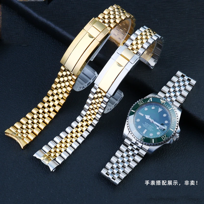 Guarda accessori cinturino per Rolex daymf Water Ghost Submariner orologio bracciale catena 20mm cinturino in acciaio inossidabile massiccio