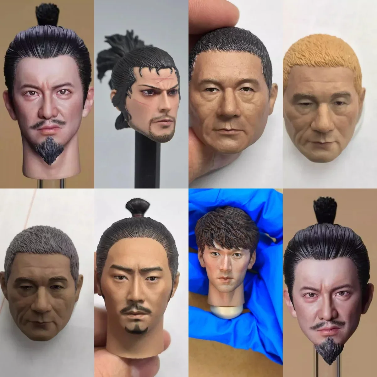 Фото 1/6 масштаб Япония Yakuza Takeshi Kitano голова лепка самурай Oda Nobunaga голова резьба модель для 12 дюймов фигурки игрушки подарок №1