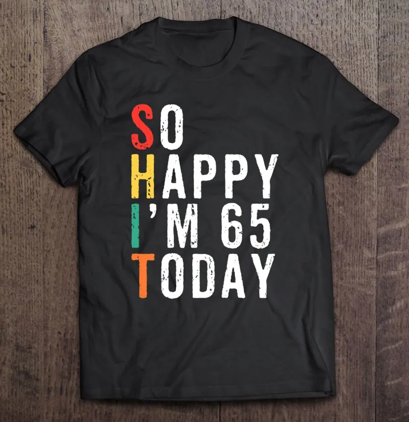 

Футболка мужская оверсайз, смешная рубашка в винтажном стиле, подарок на день рождения 65 лет