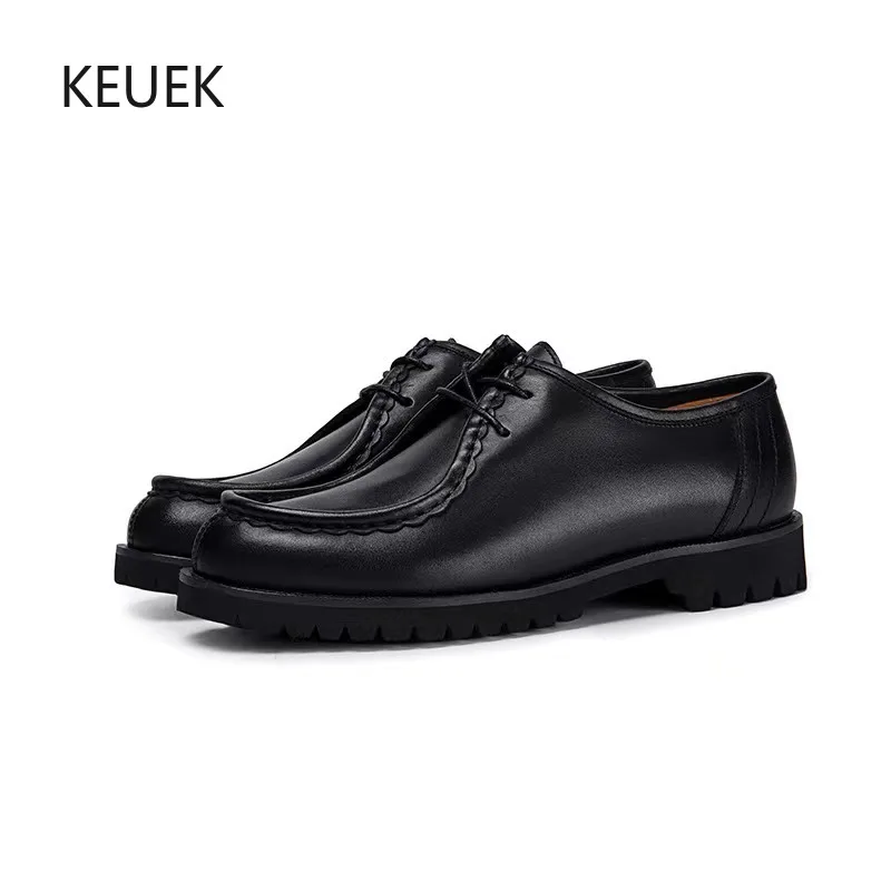 

New Design Genuine Leather Dress Derby Shoes Men Moccasins Casual Business Wedding Party Work Oxfords Male Leather Shoes 5A