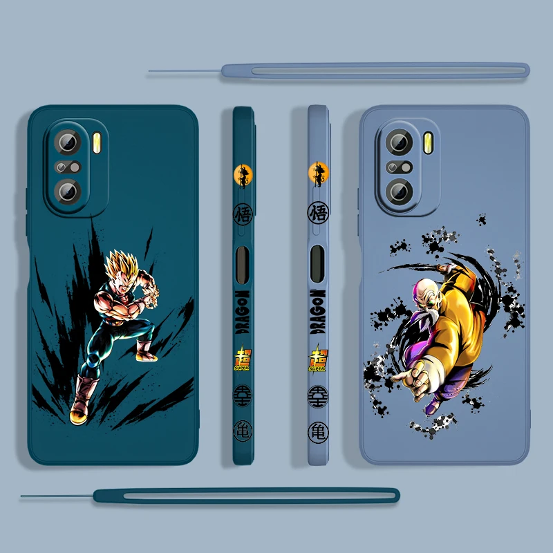 

Anime Dragon Ball Goku Cool For Xiaomi Redmi K50 Gaming 10X 9 9A 9T 9AT 8 8A 7 6A 5A 4X Pro 5G Liquid Left Rope Phone Case Cover
