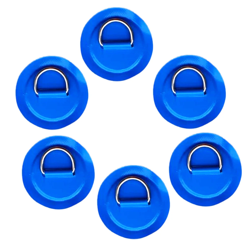 

6pcs/set 316 Stainless Steel D Ring Pad/Patch for PVC Inflatable Boat Raft Dinghy Canoe Kayak Surfboard Fishing Kayak Accessory