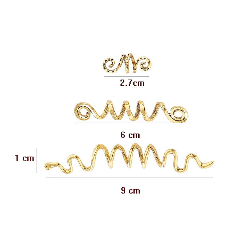 Заколки для волос в этническом стиле викингов шпильки на спирали виде змеи