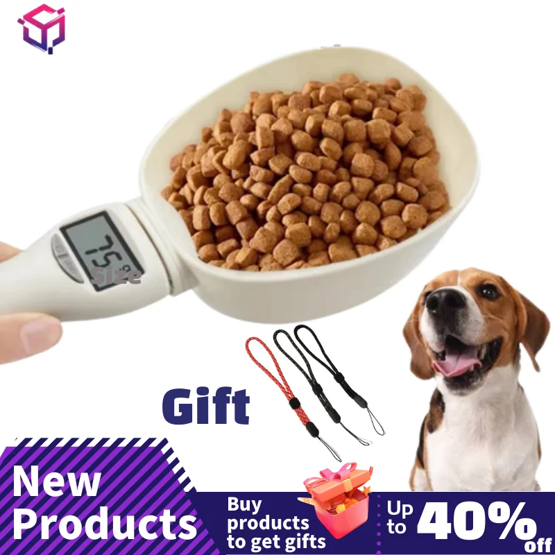 Pet Bowl for Dogs Measuring Spoon Feeder for Cats Electronic Dog Food Dry Food Dispenser Pets Acessorios Spoon Weighing Scale