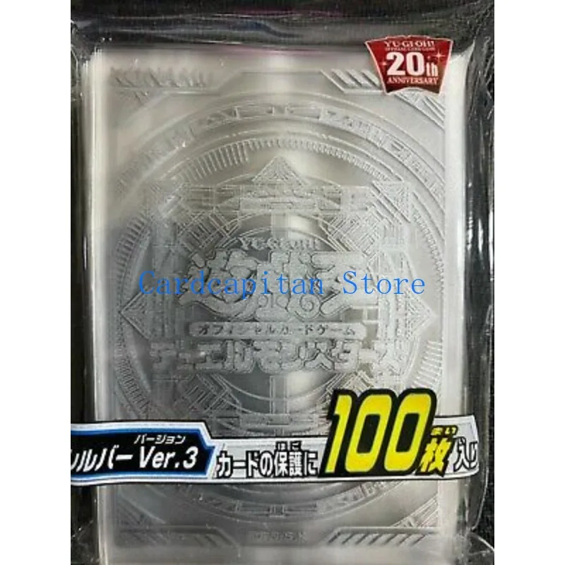 YuGiOh официальный защитный чехол для карт Konami серебристый Ver. 3 100 шт. японский