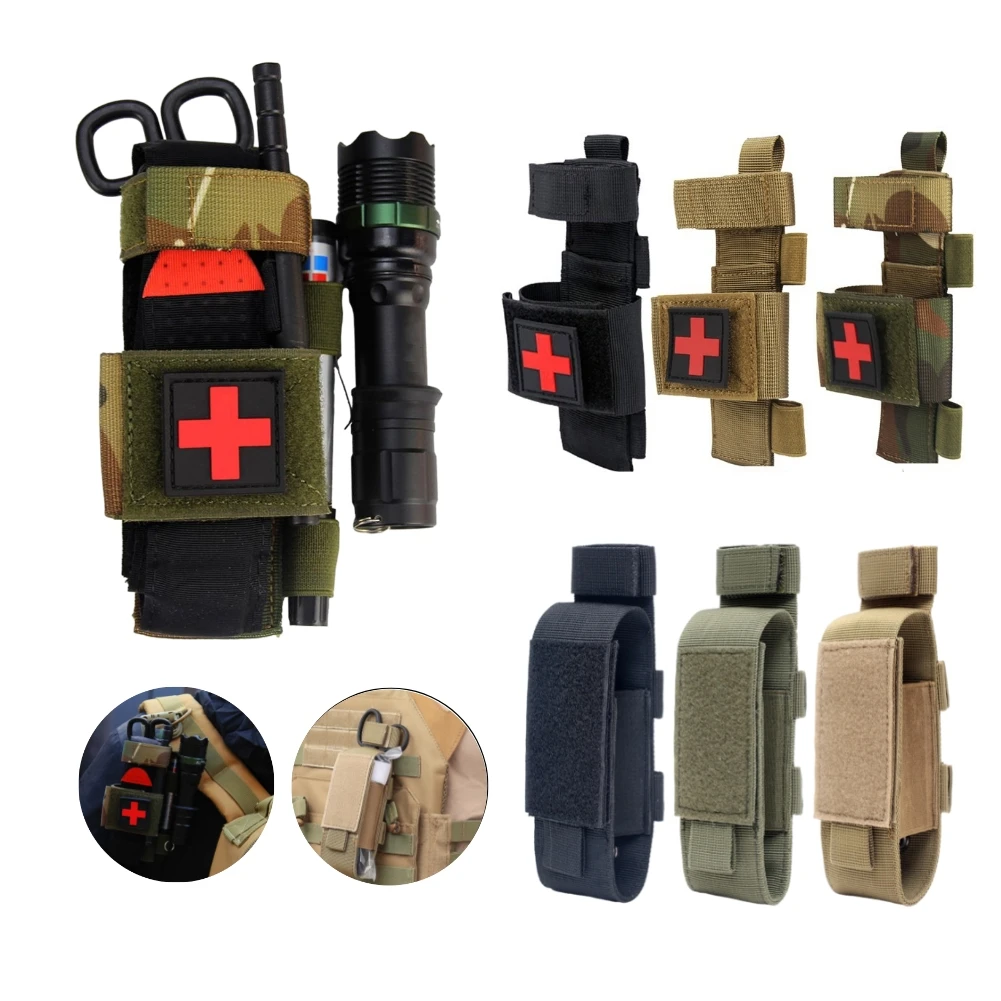 

Molle Tactical Tourniquet Medical Scissor Pouch Holder EDC Waist Pack Hunting Military Accessory Flashlight Storage Holster Bag