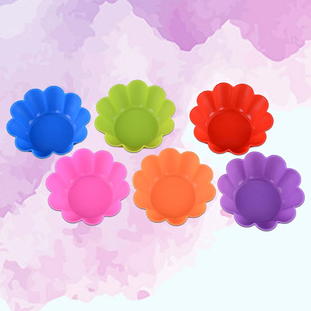 

6 Pcs Cake Stencil Quiche Mold Cupcake Moulds Non Stick Baking Mold Cups Cupcake Moulds Dessert Pans