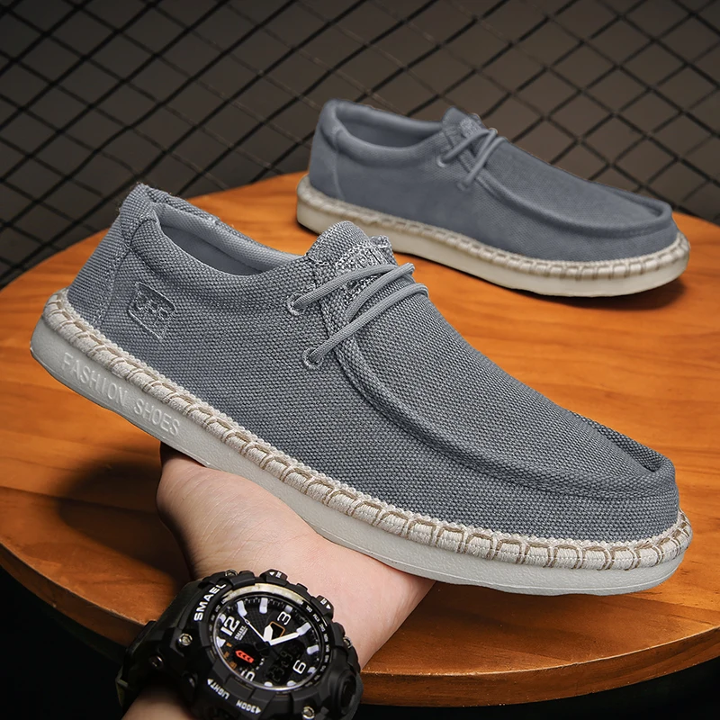 

Spring/Autumn Canvas Woven Shoes Fashion Walking Shoes Boat Shoes Hard-Wearing Deck Shoes Loafers Men Shoes S12610-S12616 Dn