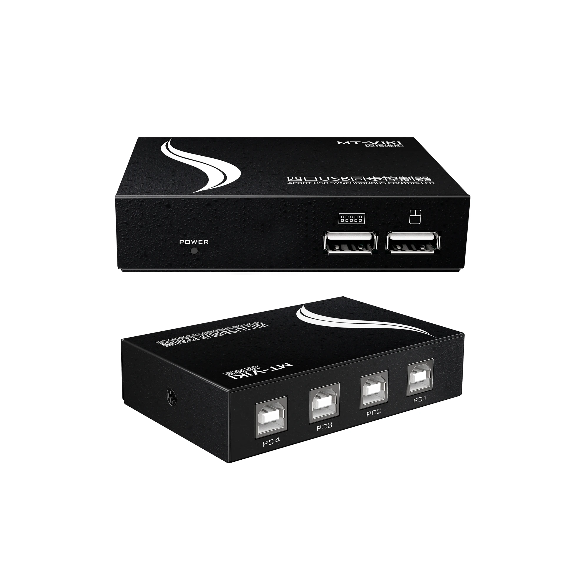 Фото MT-VIKI 4-портовый USB-переключатель KM, синхронизатор клавиатуры и мыши, роуминг мыши без границ MT-KM104-U №2