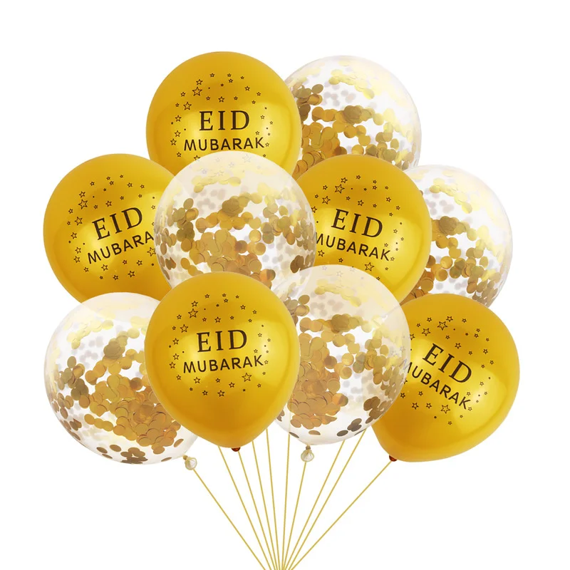 

10Pc Eid Mubarak Latex Balloons Ramadan Kareem ramadan decoration 2023 Confetti Balloons Islam Muslim Eid Al Adha Party Supplies