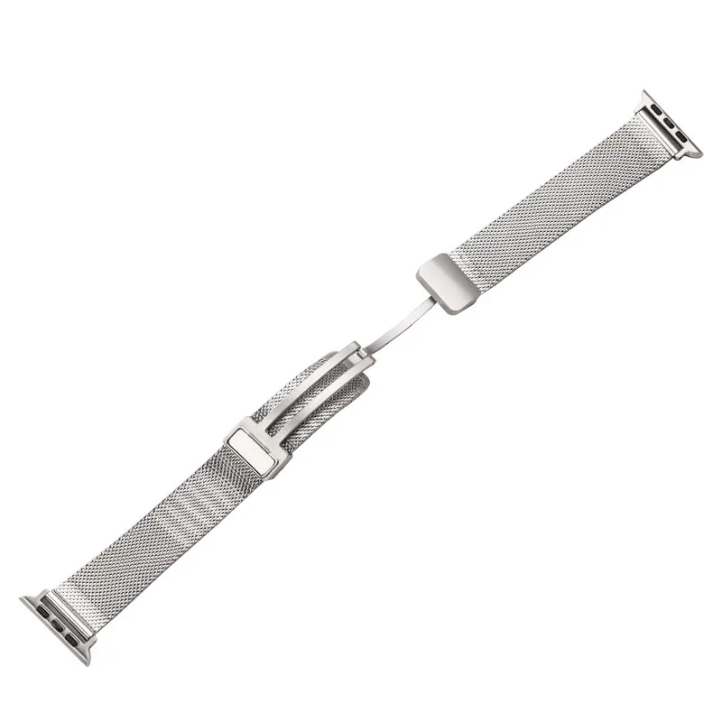 Milanese Strap For Apple Watch Band ultra 49mm 44mm 40mm 45mm 41mm 42mm 38mm magnetic buckle bracelet iWatch series 3 6 5 se 7 8
