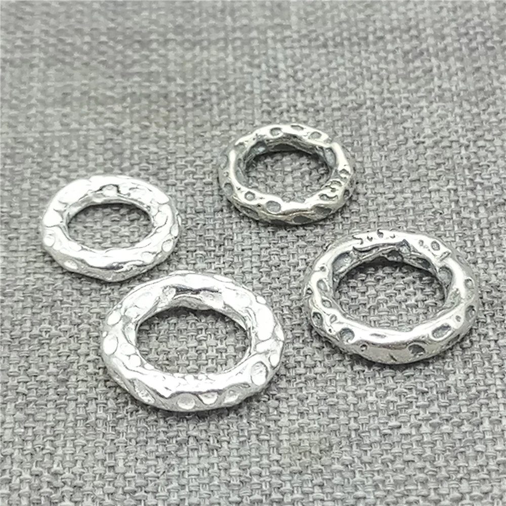 10pcs of 925 Sterling Silver Concave Circle Closed Jump Rings for Necklace Bracelet 8mm 10mm