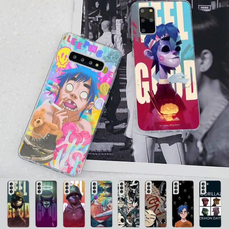 

Gorillaz Phone Case for Samsung S21 A10 for Redmi Note 7 9 for Huawei P30Pro Honor 8X 10i cover