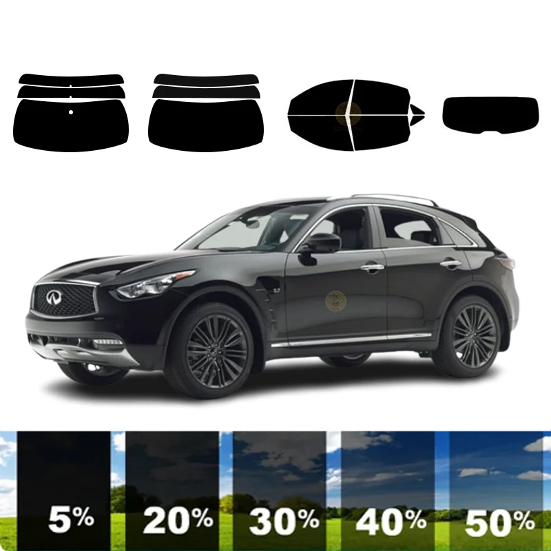 Предварительно вырезанная съемная тонировочная пленка для окон автомобиля 100%