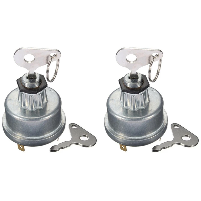 

2X переключатель зажигания трактора + ключ для Massey Ferguson JCB Lucas 35670 128Sa-