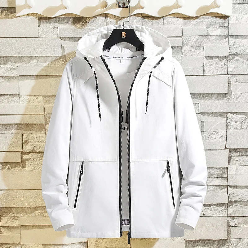 Куртка Мужская одежда Верхняя Весна и осень Корейская мода Куртка-карго Капюшон