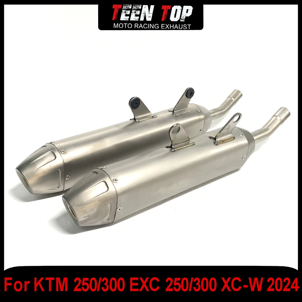 Для KTM 250 XC-W/300XC-W EXC/300 EXC SX/300 2-тактный без шнуровки 2024 глушитель для внедорожного