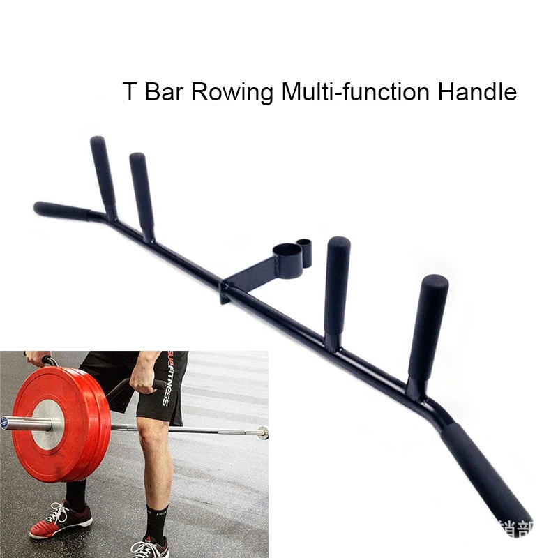 

Home Gym Barbell Attachment Hand Grips Fitness Rowing V-Bar Core Strength Trainer T-Bar Row Plate Post Insert Landmines Handles