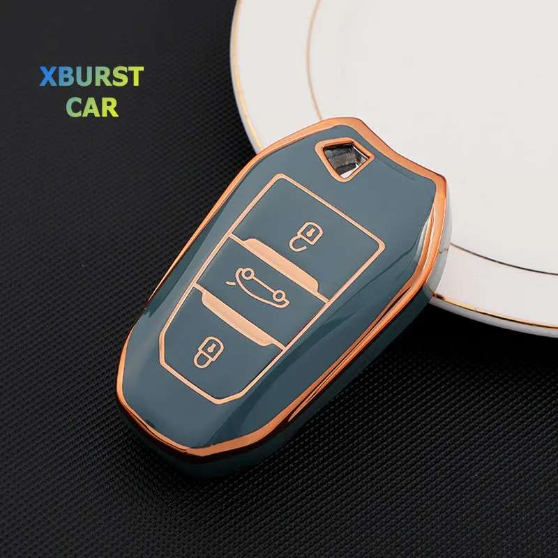 

For Citroen C4 C4L C6 C3-XR Picasso DS3 DS4 DS5 Peugeot 308 408 508 2008 3008 4008 5008 TPU Car Remote Key Case Cover Shell