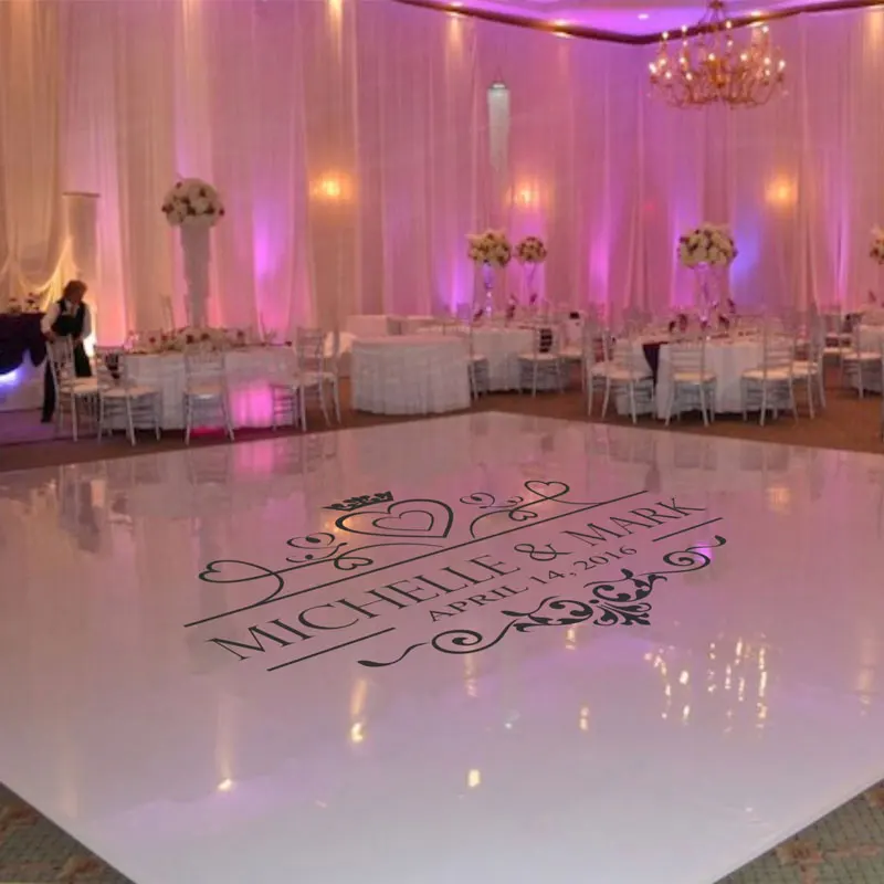 

Wedding Dance Floor Decal, Wedding Floor Monogram Vinyl Floor Sticker, Party Decor Custom Name & Date DIY Deco WD17