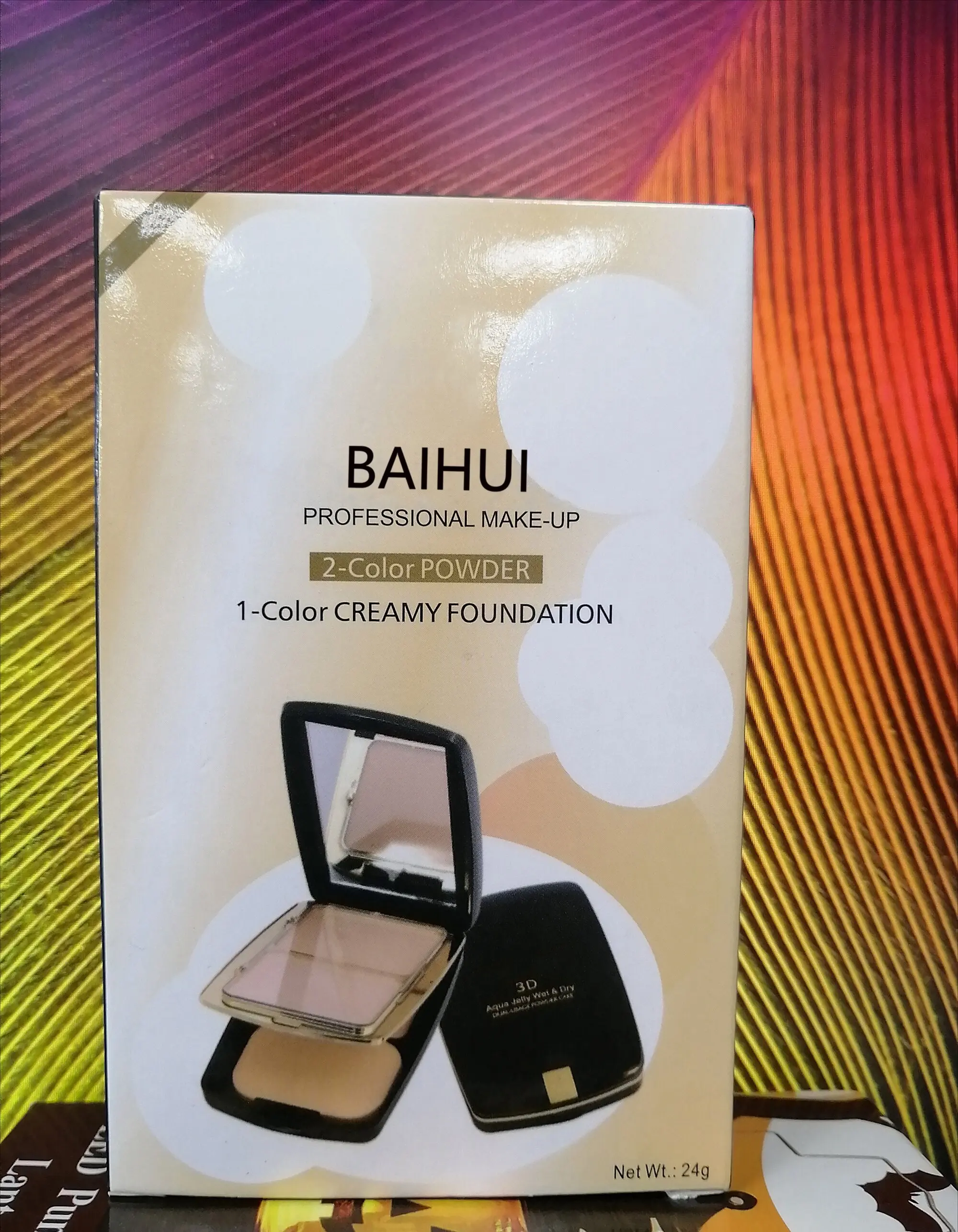 

BAIHUI Black Shell Pink Two-Color Loose Powder + Single Pack Color No. 3 Monochrome Concealer