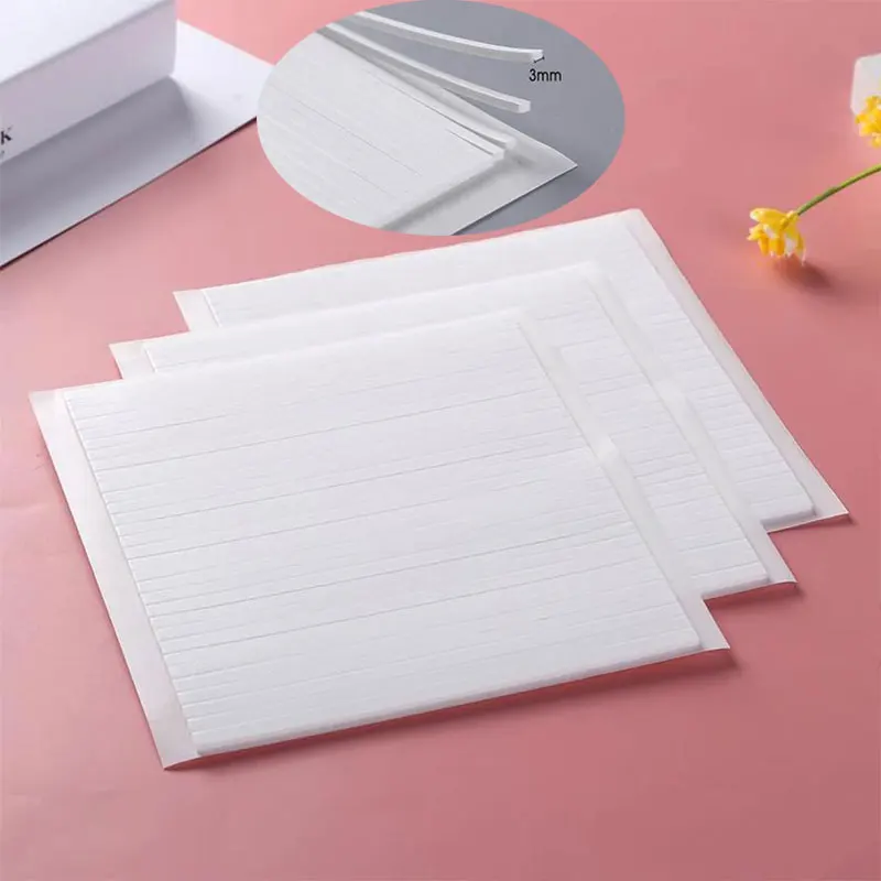 

13.8cm Length Double-sided Adhesive Foam Strips Hook Loop Tape for DIY Scrapbooking Craft Shaker Cards Making Tool 3/5 mm Width
