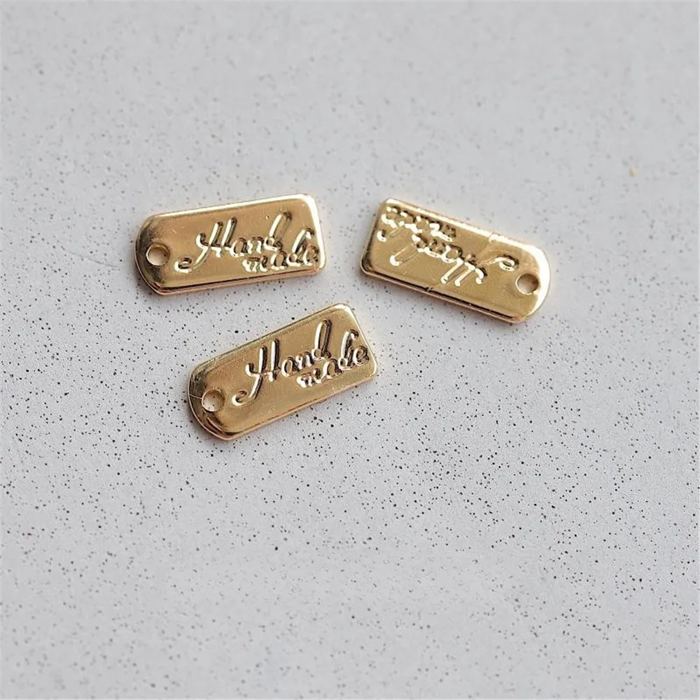 Медное настоящее золото ручной работы с английскими буквами брендовый