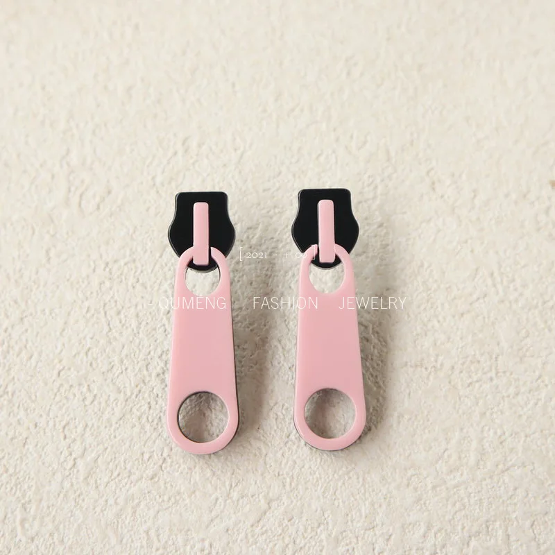 Новые милые Креативные и новые Акриловые Смешные серьги на молнии с