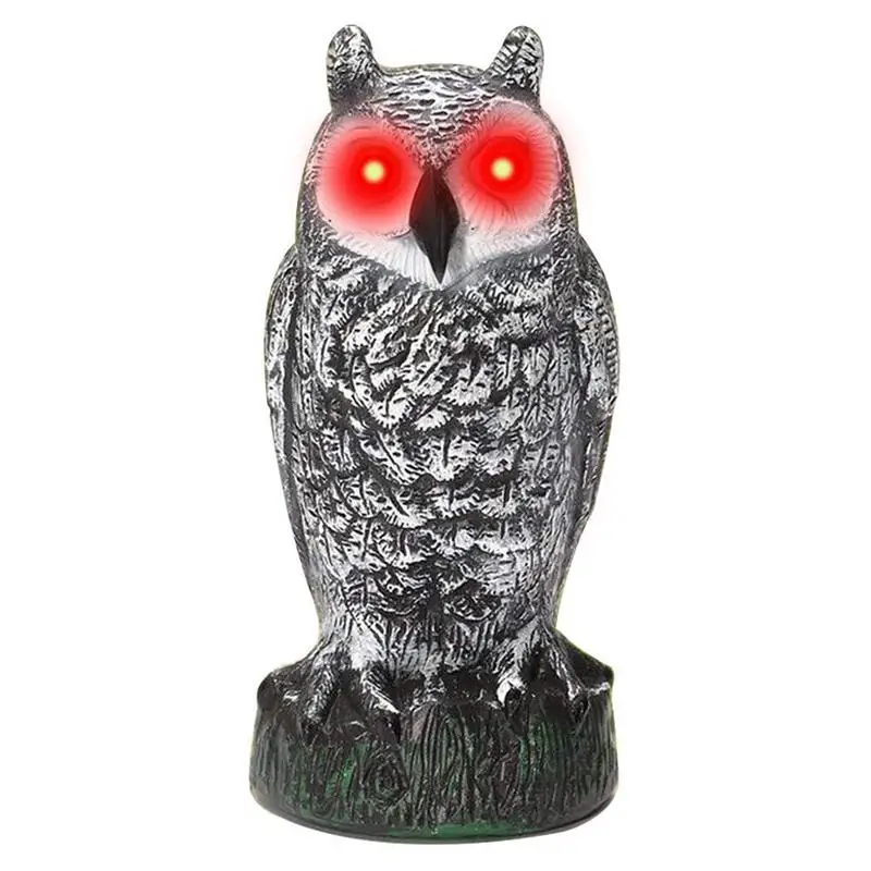 

Owl Statue Motion Activated Scarecrow Owl With Red Eyes And Scary Sound Owl Decoys To Scare Birds Away Anti-fade