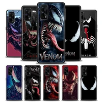 silicone phone case for oppo realme 5 5i 5s 6i 6 7 7i 8 8i 9 9i 5g pro xt black soft cover cases marvel horro venom face