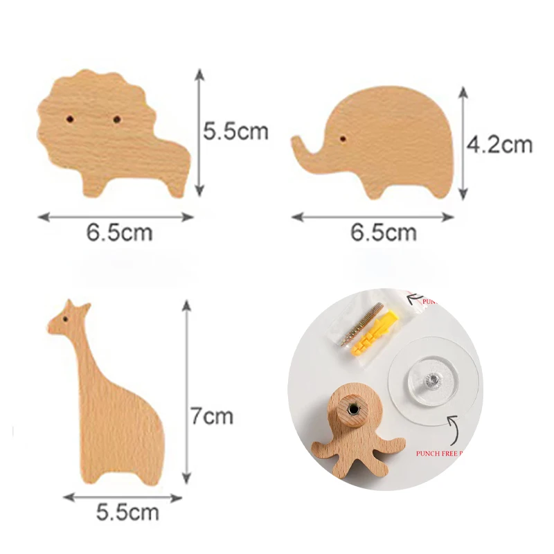 

Деревянные крючки BOUSSAC 3 шт.