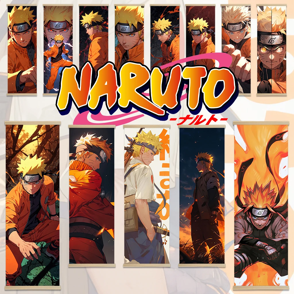 Наруто Узумаки Настенная картина свиток на холсте домашний декор аниме постер