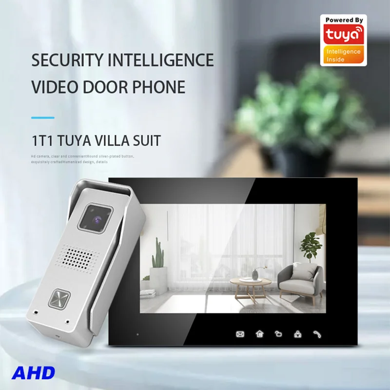 Tuya 7 Inch 720P AHD Vedio Intercom Doorbell System With Camera Vedio Door Phone Vedio For Home Apartment Security Protection