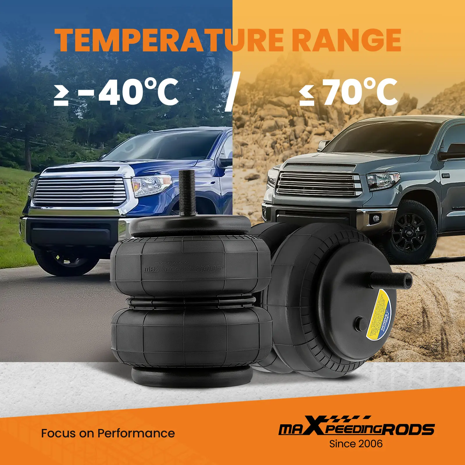 

Сумка для пневматической подвески для Toyota Tundra (2WD, 4WD) 2007 -2021, сверхмощная для транспортных средств с или без/без повреждений на кровати