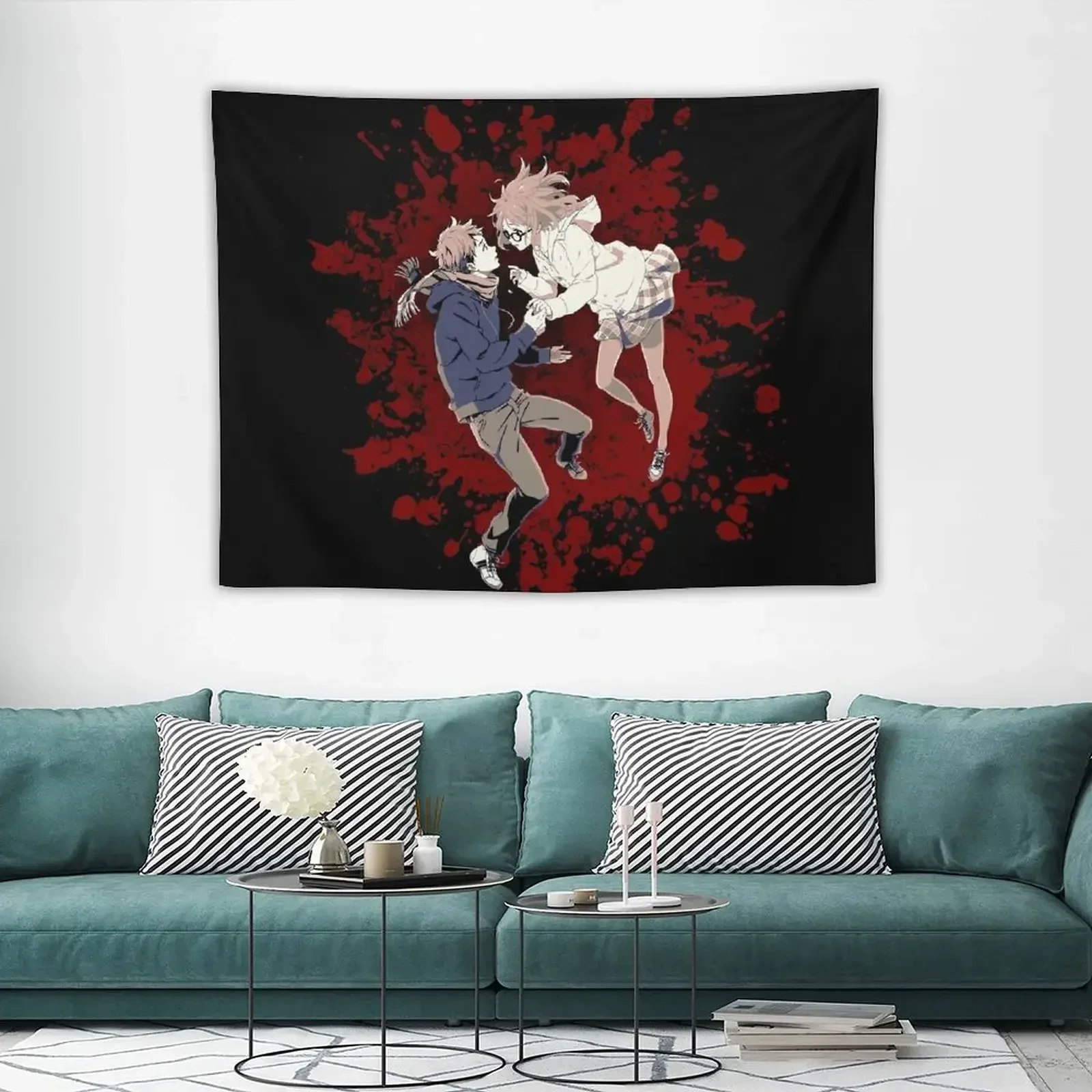 Kyoukai no kanata гобелен для комнаты эстетическая настенная роспись корейский декор