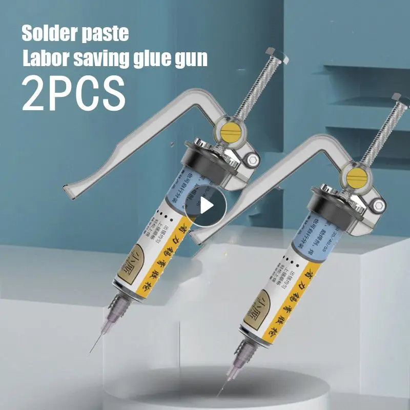 

2pcs Solder Paste Extruder Glue Gun Welding Oil Green Oil Booster Propulsion Tool UV Glue Booster Rod Booster Soldering Welding