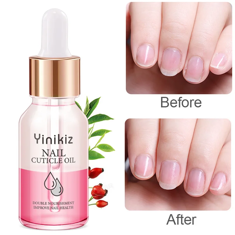 

Cuticle Nail Hand Oil Double Layer Soothe Moisturize Dry Nails Cuticles Oil Treatment Nail Care Repair Growth Essential Oil 15ml