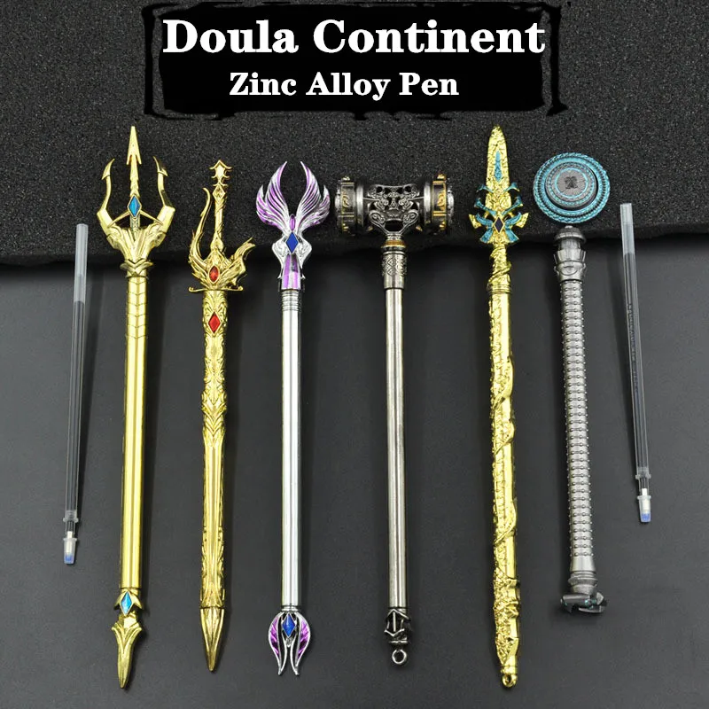 Anime Doula Continent Cosplay Weapon Model Stationery Pen Tang San Alloy Weapon Cosplay Props Sword Pens Souvenir Gift