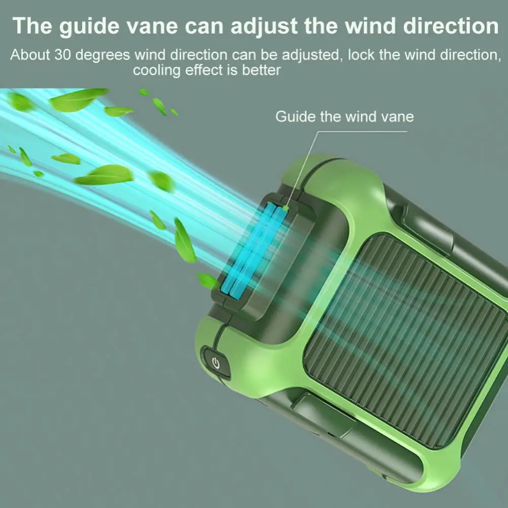 

Fan USB Cooling Portable Summer Camping Fishing Hanging Clip on Waist Belt Hands-free Air fan hang neck lazy outdoor fan